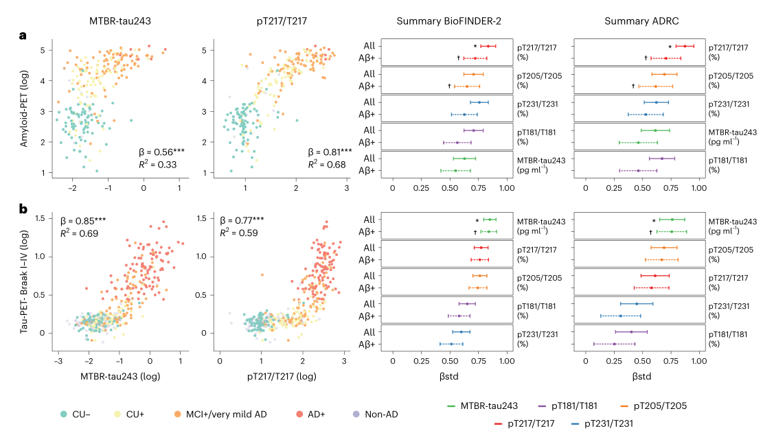CSF與PET生物標志物之間的關聯性
